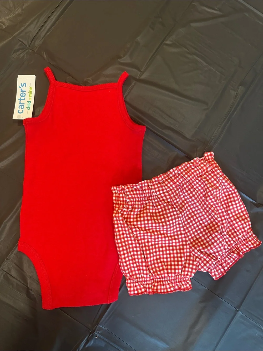 NWT Carter's Red Cherry Tank Bodysuit and Shorts Set